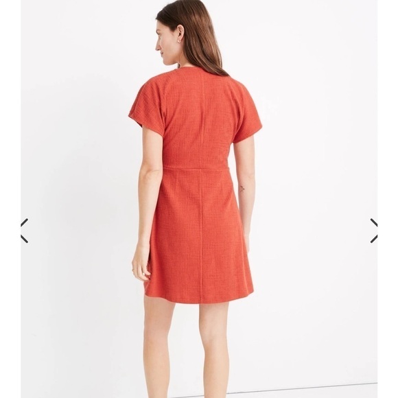 Madewell EUC Cross-Front Flutter-Sleeve Mini Dress size XS - Picture 3 of 7